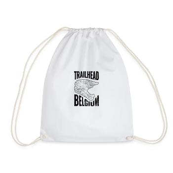 Mountain Bike T-Shirt Trailhead Belgium - Drawstring Bag - white - Front