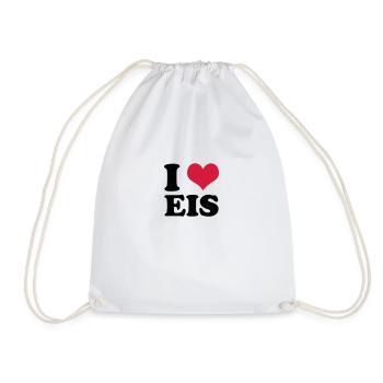 I Love Eis - Turnbeutel - Weiß - Vorne