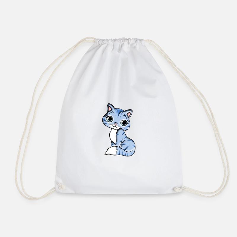 Kittens - sweet illustration - Drawstring Bag - white