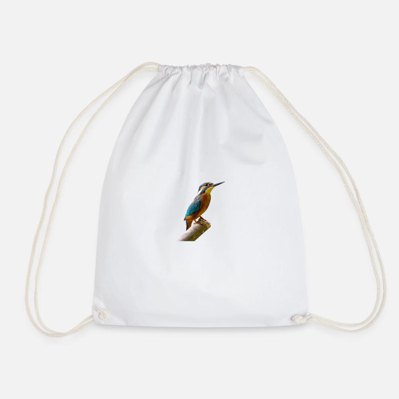 bird - Drawstring Bag - white