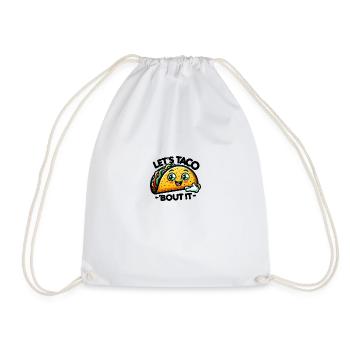 Let's taco 'bout it - Drawstring Bag - white - Front
