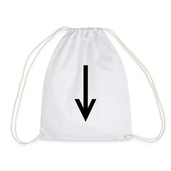 arrow - Drawstring Bag - white - Front