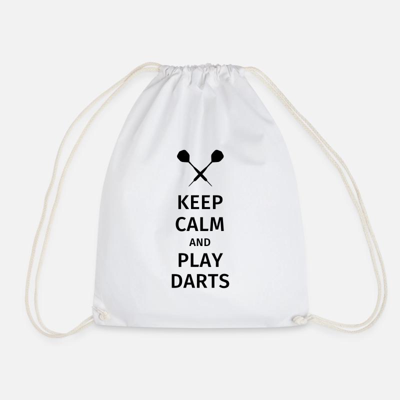 Keep Calm and Play Darts - Turnbeutel - Weiß