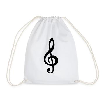 clé de musique - Sac de sport léger - blanc - Devant