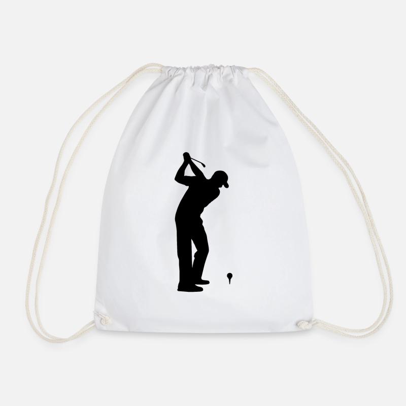 Golf Golfer Golfspieler Golfplatz - Turnbeutel - Weiß