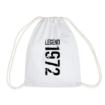 Legend 1972 black - Drawstring Bag - white - Front