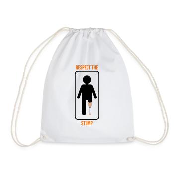 Bionic leg design for leg prostheses - Drawstring Bag - white - Front