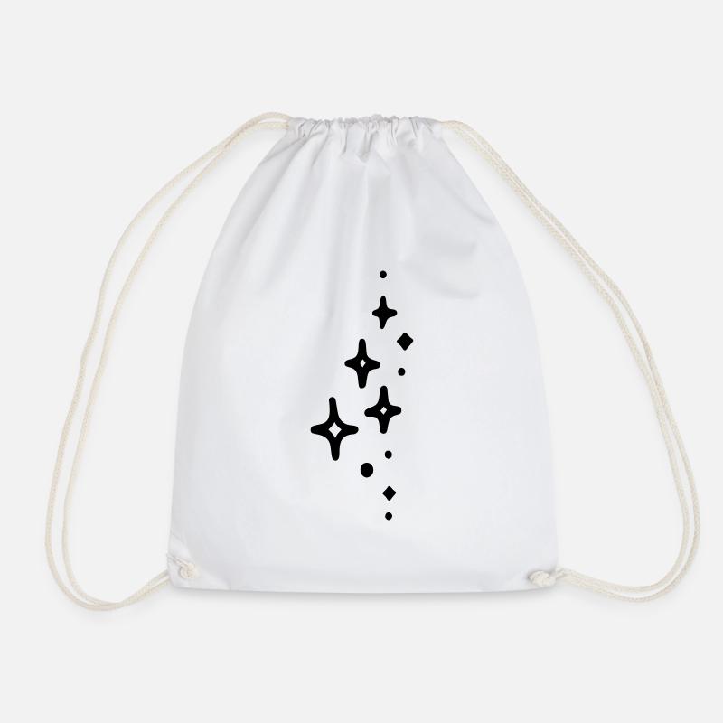 Glitter - Drawstring Bag - white