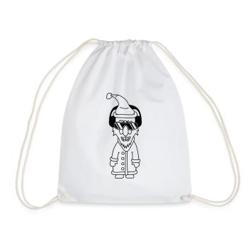 Fête Père Noël Cool Noël Hiver Musique - Sac de sport léger - blanc - Devant