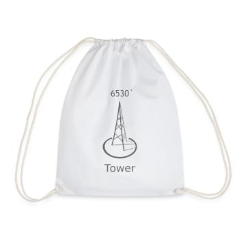 Tower Obstacle - Drawstring Bag - white - Front