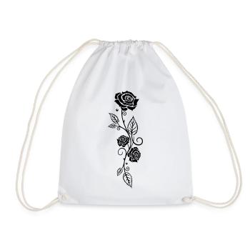 Rose Rose Rose Vine - Drawstring Bag - white - Front