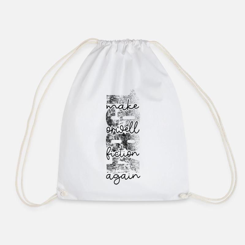 1984 - make Orwell fiction again - Drawstring Bag - white