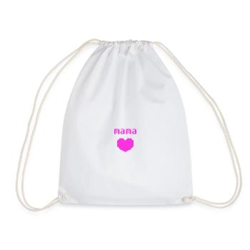 Mama Herz Pixel Geschenk für Mutter zu Muttertag - Turnbeutel - Weiß - Vorne