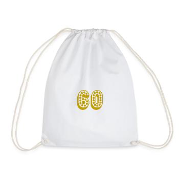ANNIVERSARY. HAPPY BIRTHDAY. HAPPY BIRTHDAY. - Drawstring Bag - white - Front