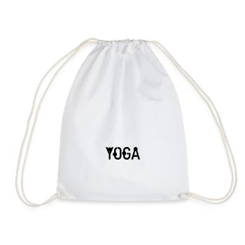 YOGA HUMAN Minimalist - Drawstring Bag - white - Front