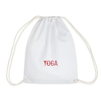 YOGA HUMAN Minimalist - Drawstring Bag - white - Front