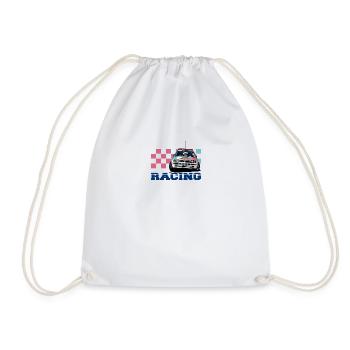Rally car - Drawstring Bag - white - Front