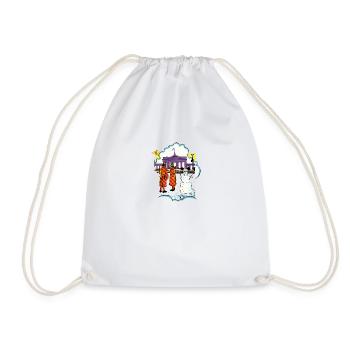 Brandenburg Gate Berlin snowman GDR - Drawstring Bag - white - Front