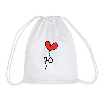 70 ANS. 70e ANNIVERSAIRE. ANNIVERSAIRE 70 ANS. ANN - Sac de sport léger - blanc - Devant