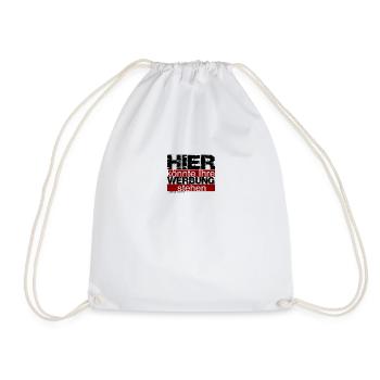 This could be your advertisement ... Or not - Drawstring Bag - white - Front