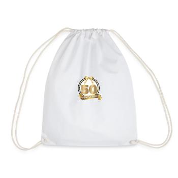 50th Anniversary Golden Wedding Anniversary - Drawstring Bag - white - Front