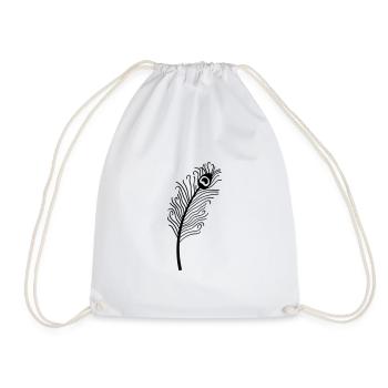 plume de paon 1 - Sac de sport léger - blanc - Devant