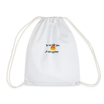 t-shirt je ne râle pas je m'exprime cadeau drôle - Sac de sport léger - blanc - Devant