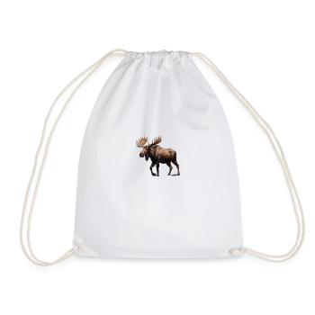 Elk - Drawstring Bag - white - Front