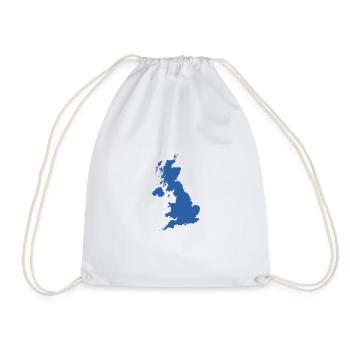 UK MAP - Drawstring Bag - white - Front