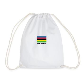 World Champion Cycling Stripes - Drawstring Bag - white - Front