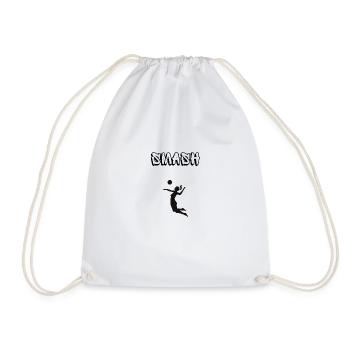Smash - Drawstring Bag - white - Front