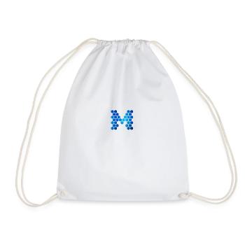 m hex logo - Drawstring Bag - white - Front