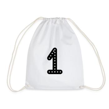 1. 1 AN. 1er ANNIVERSAIRE. ANNIVERSAIRE 1 AN - Sac de sport léger - blanc - Devant