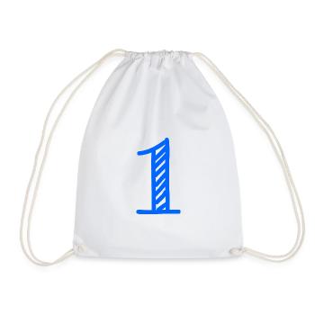 1. 1 AN. 1er ANNIVERSAIRE. ANNIVERSAIRE 1 AN - Sac de sport léger - blanc - Devant