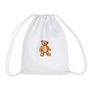 Teddybär - Turnbeutel - Weiß - Vorne