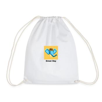Grand jour éléphant - Sac de sport léger - blanc - Devant