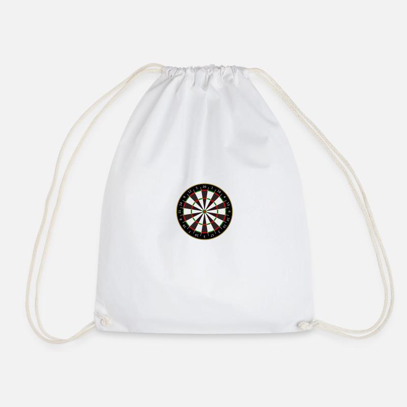 Dartboard Darts Sport Athletes Dartboard - Drawstring Bag - white