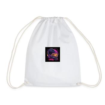 Camel aux couleurs néon, synthwave / 80s - Sac de sport léger - blanc - Devant