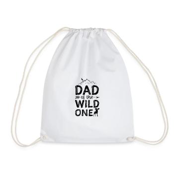 Dad Of The Wild One - father - Drawstring Bag - white - Front
