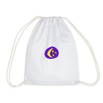 Conceptions uniques de lune et d'étoiles - Sac de sport léger - blanc - Devant