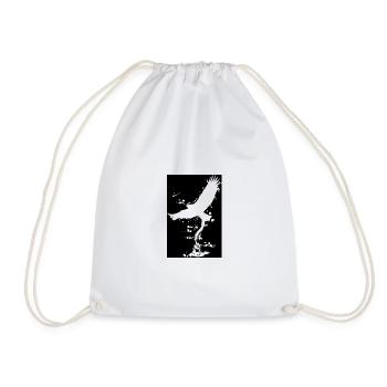 | d’aigle | des oiseaux Liberté | Encre - Sac de sport léger - blanc - Devant