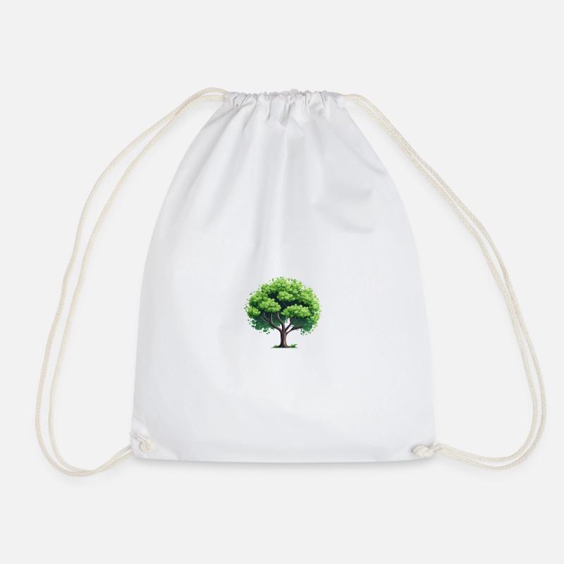 Natürlicher Baum - Turnbeutel - Weiß