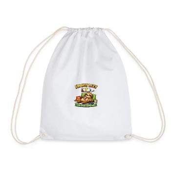 I'm Not Lazy Low Power Mode - Drawstring Bag - white - Front