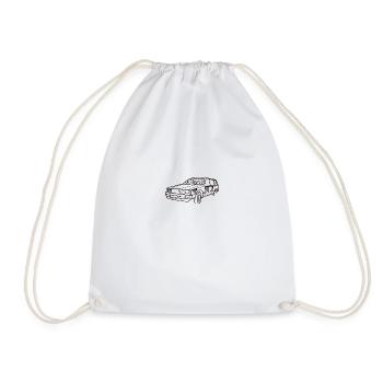 car - Drawstring Bag - white - Front