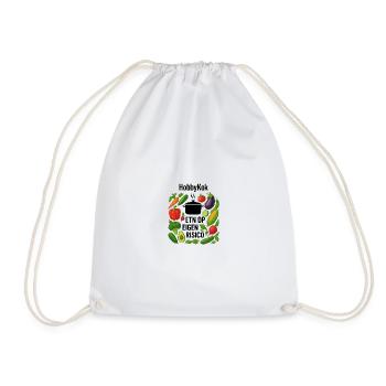 Vegetable Wreath Circle Design - Drawstring Bag - white - Front