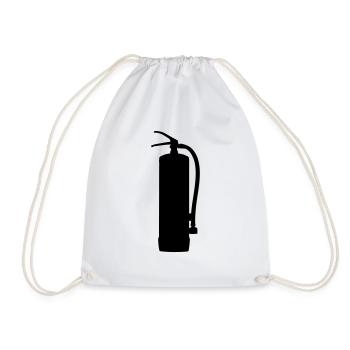 fire extinguisher - Drawstring Bag - white - Front