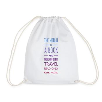 The world is a book. - Turnbeutel - Weiß - Vorne