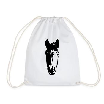 Horse 2 - Drawstring Bag - white - Front