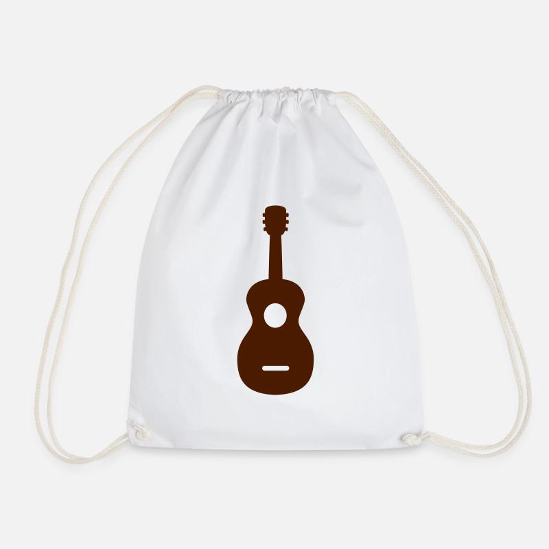 Gitarre - Turnbeutel - Weiß