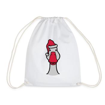 Réveillon de Noël Tête d’oie de Noël - Sac de sport léger - blanc - Devant